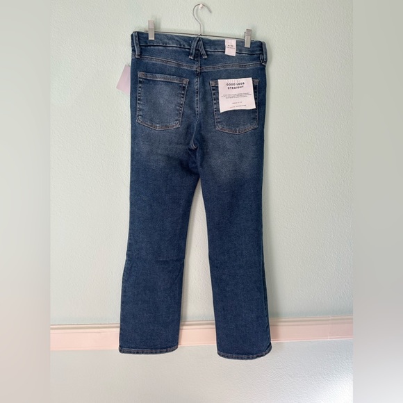 *GOOD AMERICAN Good Legs Straight Indigo Distressed Jean 8/29 NWT O-25 - Picture 13 of 13